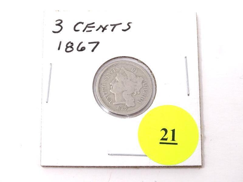 1867 THREE CENTS.