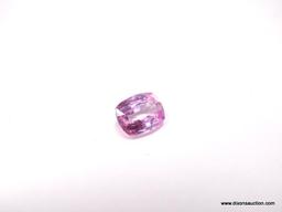 4.40 CT CUSHION CUT SRI LANKA MORGANITE. 10X7X5 GIR CERT.