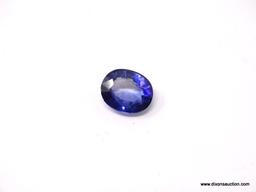 9.20 CT OVAL CUT BLUE SAPPHIRE. 13X10X6 GGL CERT.