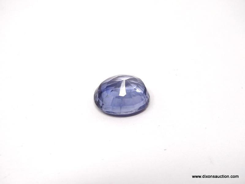 9.20 CT OVAL CUT BLUE SAPPHIRE. 13X10X6 GGL CERT.