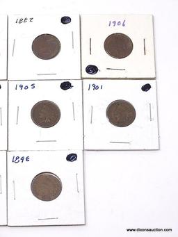 (13) VARIOUS ONE CENT-INDIAN HEAD