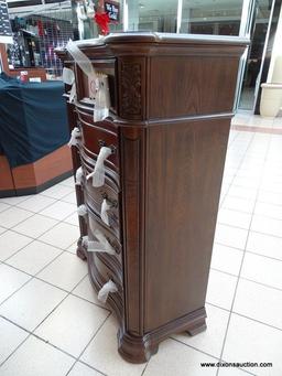 STEVE SILVER BEDROOM ROYALE TALL CHEST. ELEGANT, TRADITIONAL STYLING IN A GRANDLY SCALED BEDROOM