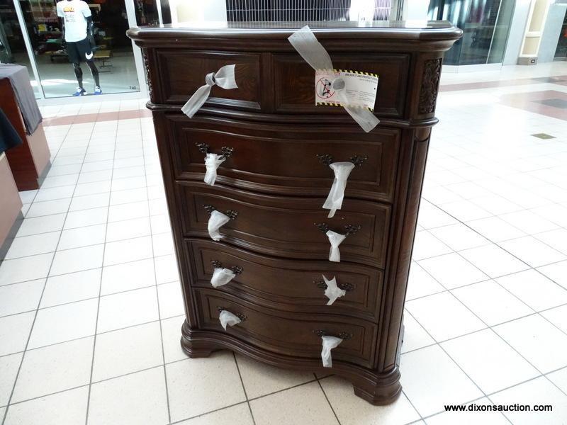 STEVE SILVER BEDROOM ROYALE TALL CHEST. ELEGANT, TRADITIONAL STYLING IN A GRANDLY SCALED BEDROOM