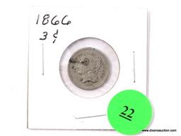 1866 Three Cents