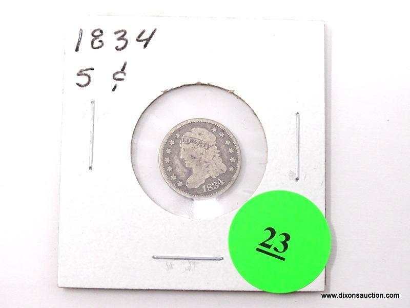 1834 5 Cents - Capped Bust