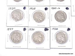 various Buffalo Nickels - Bag of 13 coins
