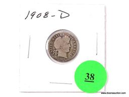 1908-D Dime - Barber