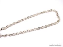 PLEASE RETURN TO TIFFANY & COMPANY N.Y. .925 STERLING SILVER CHAIN LINK NECKLACE WITH TAG. WEIGHS