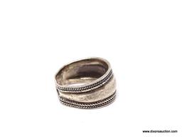 .925 STERLING FLATWARE FORGED RING. MARKED ON THE INSIDE. WEIGHS APPROX. 5.46 GRAMS. THE RING SIZE