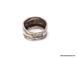 .925 STERLING FLATWARE FORGED RING. MARKED ON THE INSIDE. WEIGHS APPROX. 5.46 GRAMS. THE RING SIZE