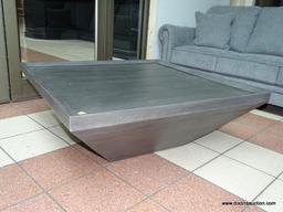 FOUR HANDS DRAKE COFFEE TABLE IN COAL GRAY. MEASURES 42 IN X 42 IN X 16 IN. RETAILS ONLINE FOR $999!