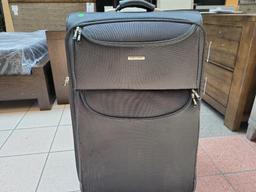 TRAVEL SUITCASE - 36 INCHES TALL, HEAVY DUTY WITH WHEELS AND HANDLE