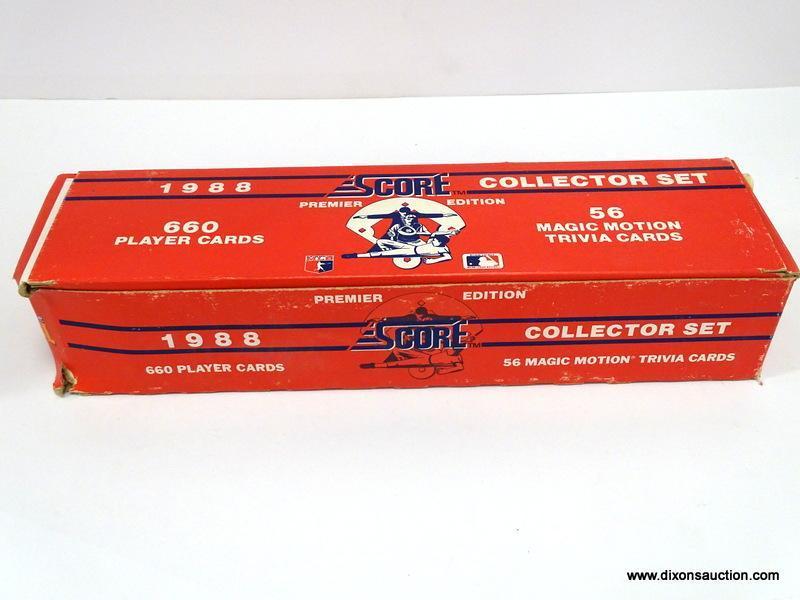 SCORE 1988 PREMIER EDITION COLLECTOR SET INCLUDES 660 PLAYER CARDS AND 56 MAGIC MOTION TRIVIA CARDS,