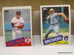 TOPPS 1985 BASEBALL CARDS LOOKS TO BE COMPLETE, WHITE BOX ITEM IS SOLD AS IS WHERE IS WITH NO