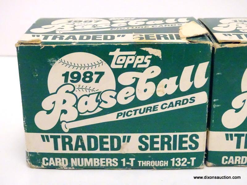 (4) TOPPS 1987 BASEBALL PICTURE CARDS TRADED SERIES, 132 CARDS IN THE ORGINAL BOX. ITEM IS SOLD AS