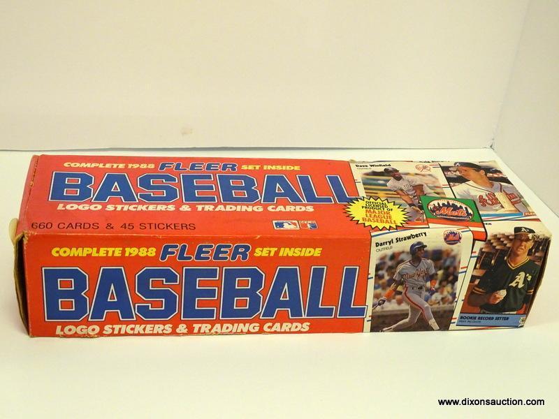 COMPLETE 1988 FLEER BASEBALL LOGO STICKERS AND TRADING CARDS. NCLUDES PLAYERS SUCH AS PASCUAL PEREZ,