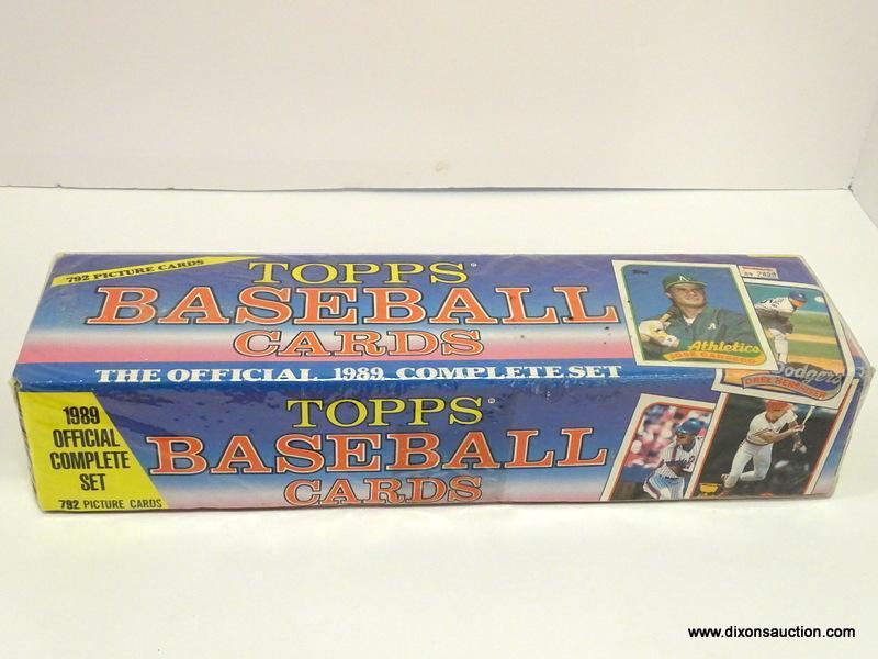 OFFICAL 1989 COMPLETE SET OF TOPPS BASEBALL CARDS STILL IN ORIGNAL PLASTIC, 792 CARDS INCLUDES