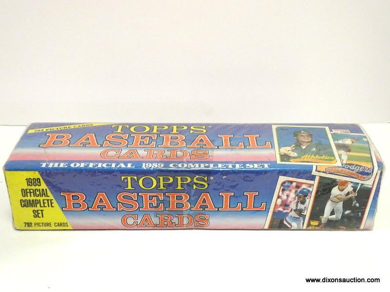 OFFICAL 1989 COMPLETE SET OF TOPPS BASEBALL CARDS STILL IN ORIGNAL PLASTIC, 792 CARDS INCLUDES