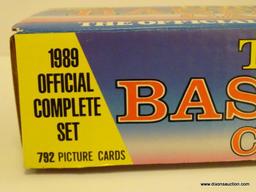 OFFICAL 1989 COMPLETE SET OF TOPPS BASEBALL CARDS,792 CARDS INCLUDES PLAYERS SUCH AS JOSE CANSECO,