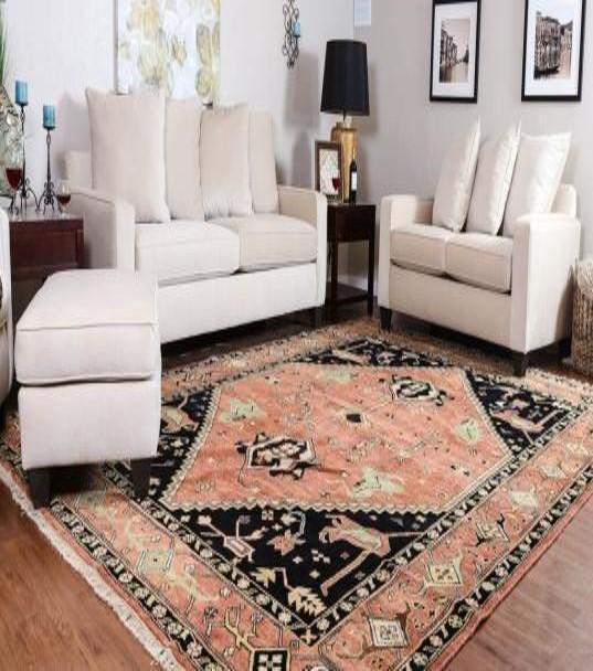 SERAPI RED AND MULTI COLORS APPROX. 9X12. HERIZ RUGS ARE PERSIAN RUGS FROM THE AREA OF HERIS, EAST