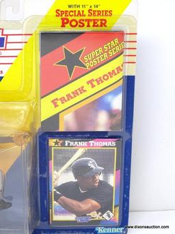 STARTING LINEUP MLB "FRANK THOMAS" ACTION FIGURE WITH COLLECTIBLE CARD AND SPECIAL SERIES 11" X 14"