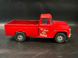 BUDDY L PRESSED STEEL TRAVELING ZOO TRUCK RED 1950S