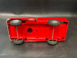 BUDDY L PRESSED STEEL TRAVELING ZOO TRUCK RED 1950S