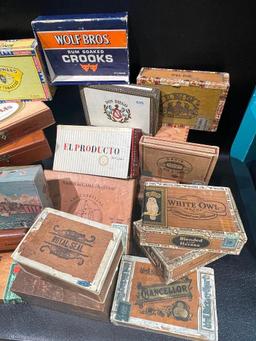 WOODEN AND VINTAGE CIGAR BOXES