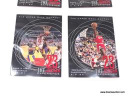 4 JORDAN INSERT CARDS FROM THE UPPER DECK COMPANY AND THE "23 NIGHTS THE JORDAN EXPERIENCE" SERIES.