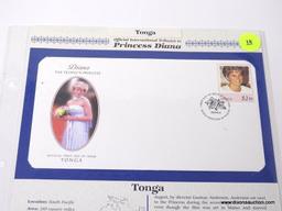 OFFICIAL INTERNATIONAL TRIBUTES TO PRINCESS DIANA (1 FROM BENIN AND 1 FROM TONGA). ITEM IS SOLD AS