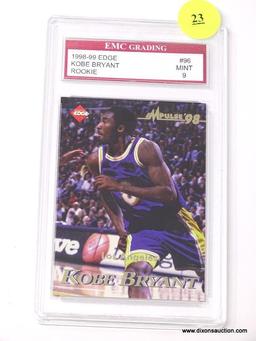 EMC GRADING 1998-99 EDGE "KOBE BRYANT" #96 ROOKIE CARD IN MINT CONDITION WITH A GRADING OF 9. IS IN