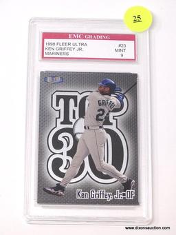EMC GRADING 1998 FLEER ULTRA "KEN GRIFFEY JR." #23 CARD IN MINT CONDITION WITH A GRADING OF 9. IS IN