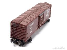 O GAUGE LIONEL 6-9414 COTTON BELT SSW BOXCAR. MEASURES 9.5 IN LONG. ITEM IS SOLD AS IS WHERE IS WITH
