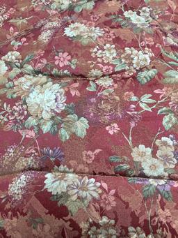 (S12L) JCPENNEY HOME COLLECTION LUXURIOUS BROCADE FLORAL QUEEN COMFORTER BEDSPREAD (DRY CLEANED,