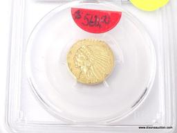 1911 $2.50 GOLD INDIAN - AU 53. GRADED BY PCGS.