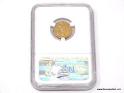1913 $2.50 GOLD INDIAN - AU 58. GRADED BY NGC.