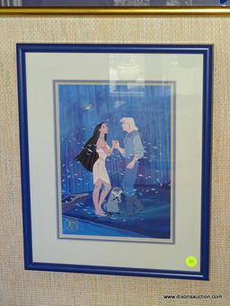 (DWN BCK RM) FRAMED LIMITED EDITION WALT DISNEY EXCLUSIVE COMMEMORATIVE LITHOGRAPH FROM 1995. HAS