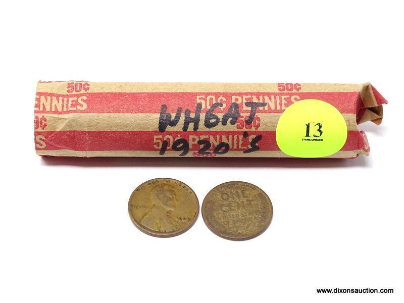 Wheat Cents - 1 roll (50) - 1920's