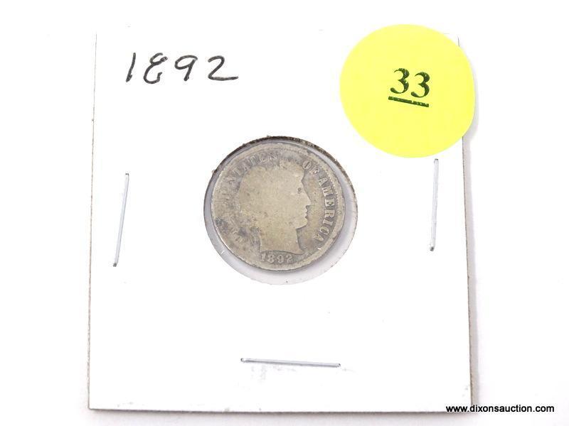 1892 Dime - Barber