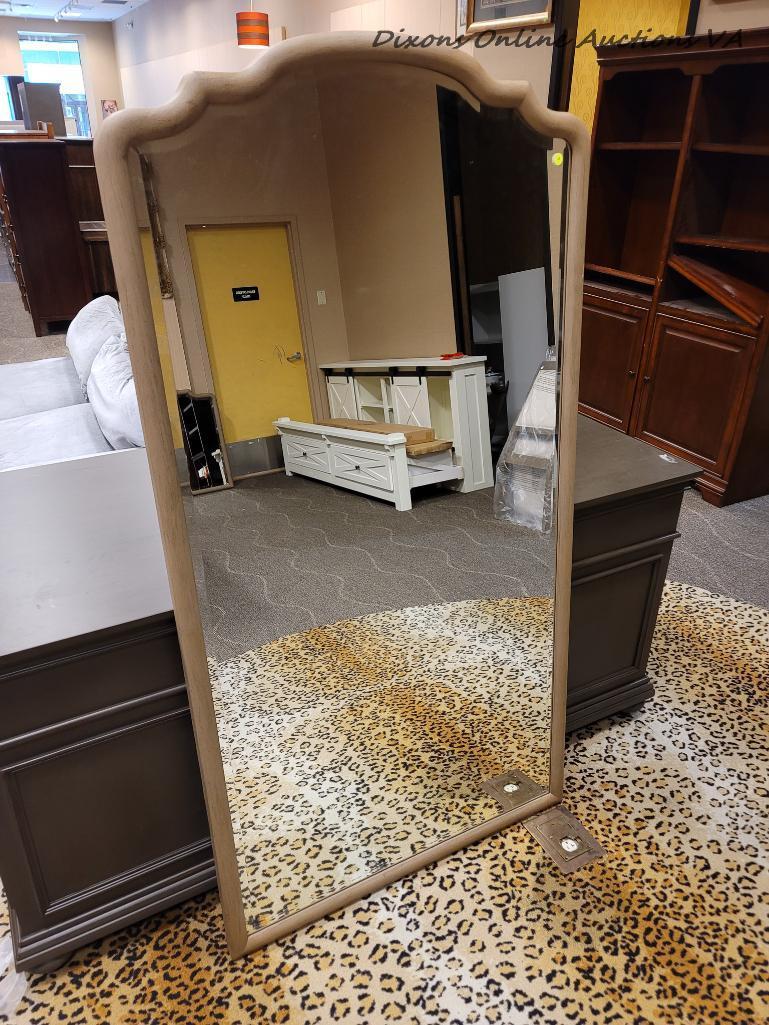(R1) ASPENHOME PROVIDENCE FLOOR LENGTH MIRROR. MEASURES 34 IN X 65 IN. ITEM IS SOLD AS IS WHERE IS