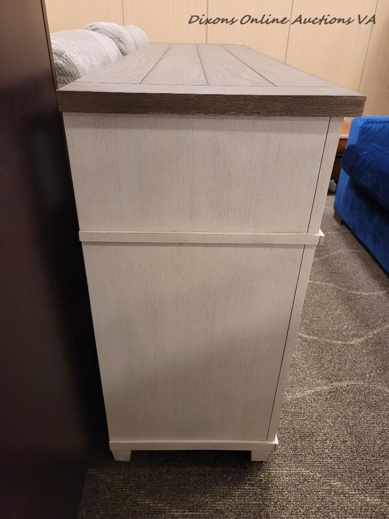 (R1) ASPENHOME CARAWAY 6 DRAWER DRESSER IN AGED IVORY I248-453. INSPIRED BY THE BEST FARMHOUSE