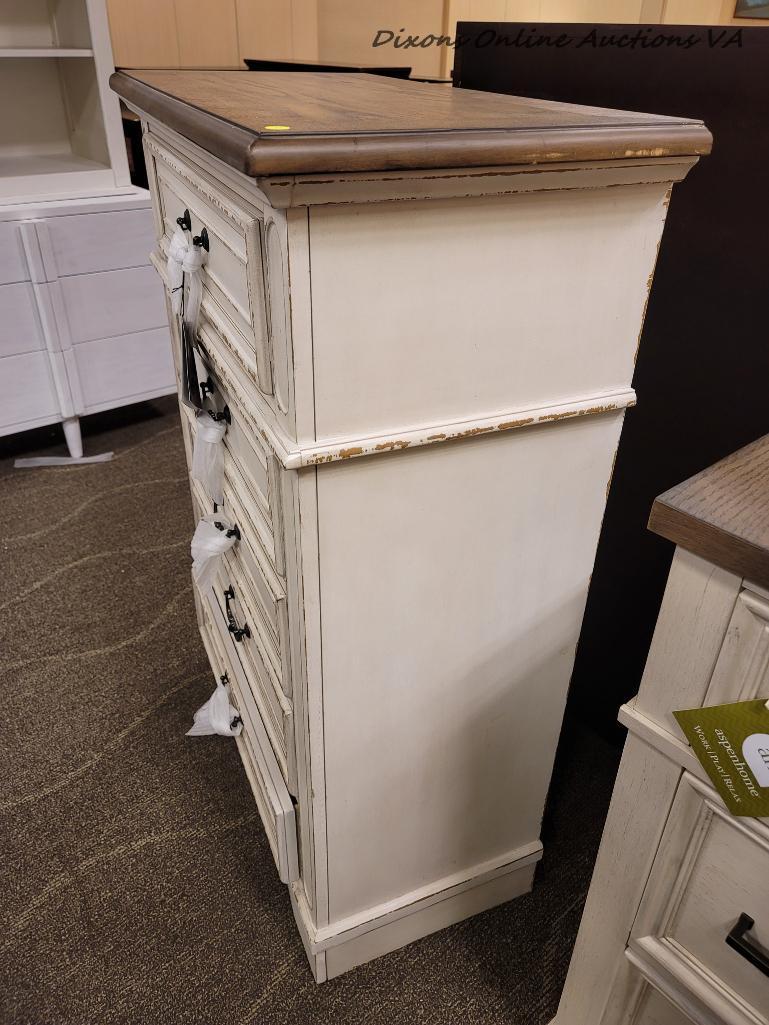 (R1) REALYN CHEST OF DRAWERS. ELEVATING THE ART OF TRADITIONAL COTTAGE STYLING, THE REALYN CHEST OF