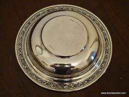 (DR) WALLACE STERLING ENGRAVED BOWL- 6 IN DIA., ITEM IS SOLD AS IS WHERE IS WITH NO GUARANTEES OR