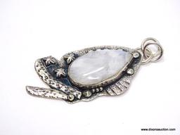 .925 2 1/2" AWESOME AAA DESIGN LARGER HANDMADE MOONSTONE PENDANT - NEW! SRP $125.00