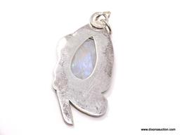 .925 2 1/2" AWESOME AAA DESIGN LARGER HANDMADE MOONSTONE PENDANT - NEW! SRP $125.00