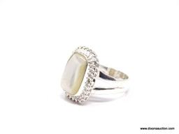 .925 AAA MOTHER OF PEARL DETAILED RING SIZE 6.75 - NEW! SRP $49.00