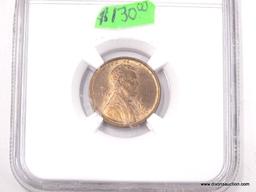 1909 VDB LINCOLN WHEAT PENNY - MS 64 RB - GRADED BY NGC #3513684-084.