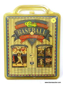 CLASSIC MAJOR LEAGUE BASEBALL TRIVIA BOARD GAME FROM 1993. IS IN PACKAGING. ITEM IS SOLD AS IS WHERE