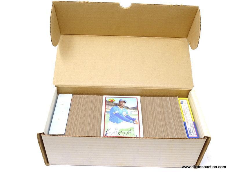 1989 BOWMAN BASEBALL CARDS IN PROTECTIVE BOX. BOX APPEARS TO BE FULL. ITEM IS SOLD AS IS WHERE IS