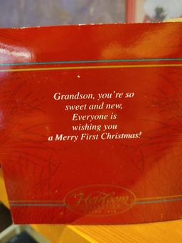 CARLTON CARDS 1998 GRANDSON'S FIRST CHRISTMAS ORNAMENT